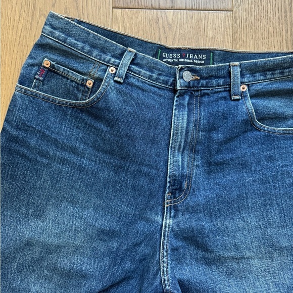 Guess Vintage 90s Men’s Denim Jorts Jean Shorts - Size 33 - Medium Blue  - EUC - Picture 3 of 10